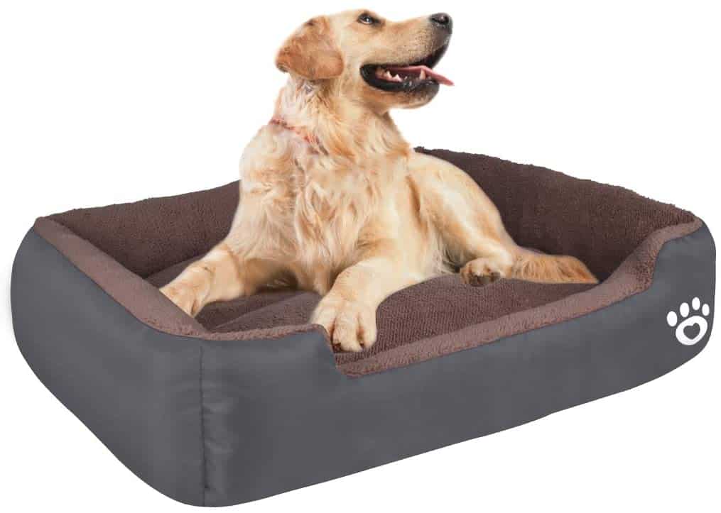 Large rectangle self warming dog bed